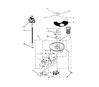 KitchenAid KDFE104DWH0 pump, washarm and motor parts diagram