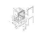 KitchenAid KDFE304DBL0 tub and frame parts diagram