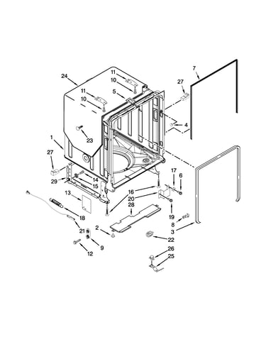 Tub and frame parts