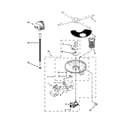 KitchenAid KDFE304DBL0 pump, washarm and motor parts diagram
