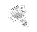 KitchenAid KDFE304DWH0 upper rack and track parts diagram