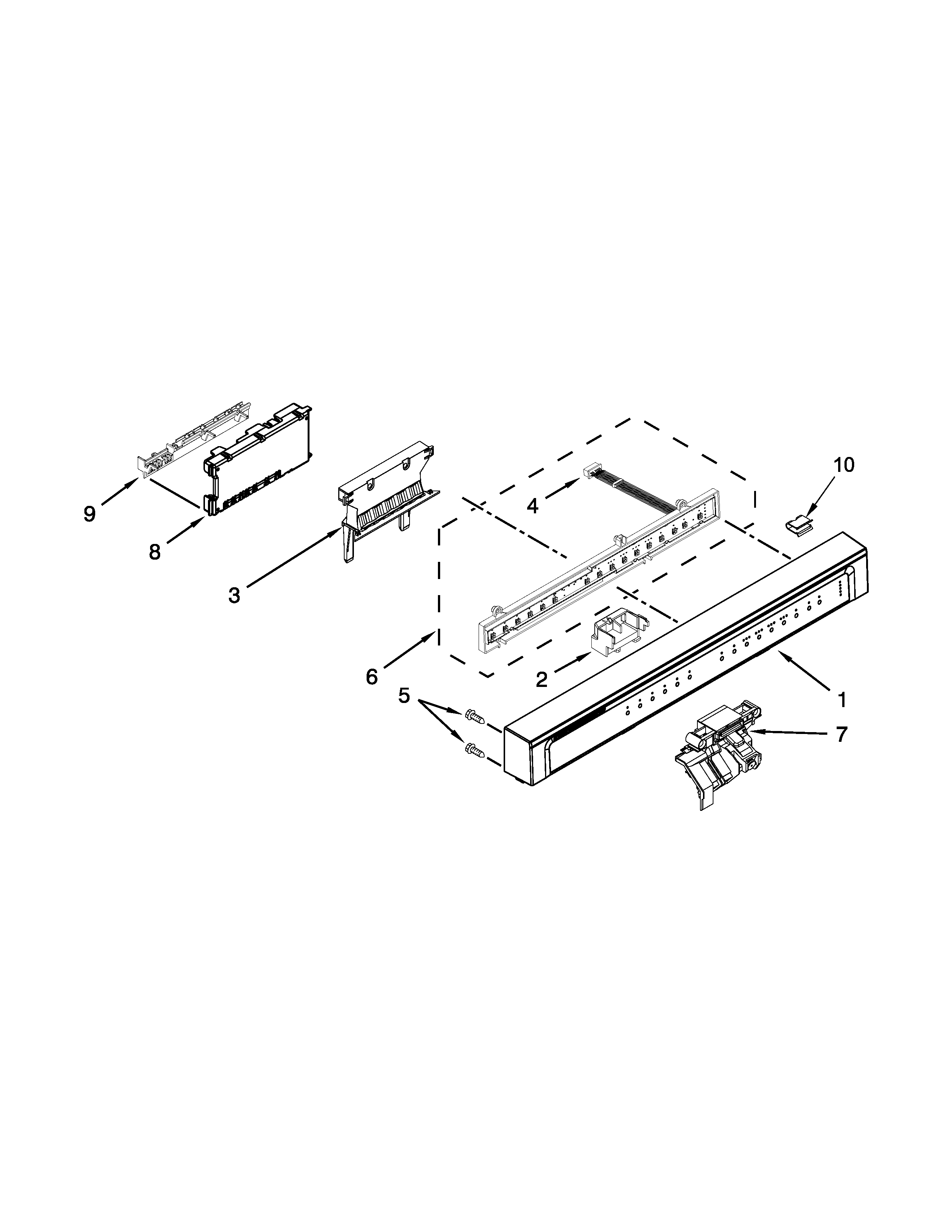 CONTROL PANEL AND LATCH PARTS