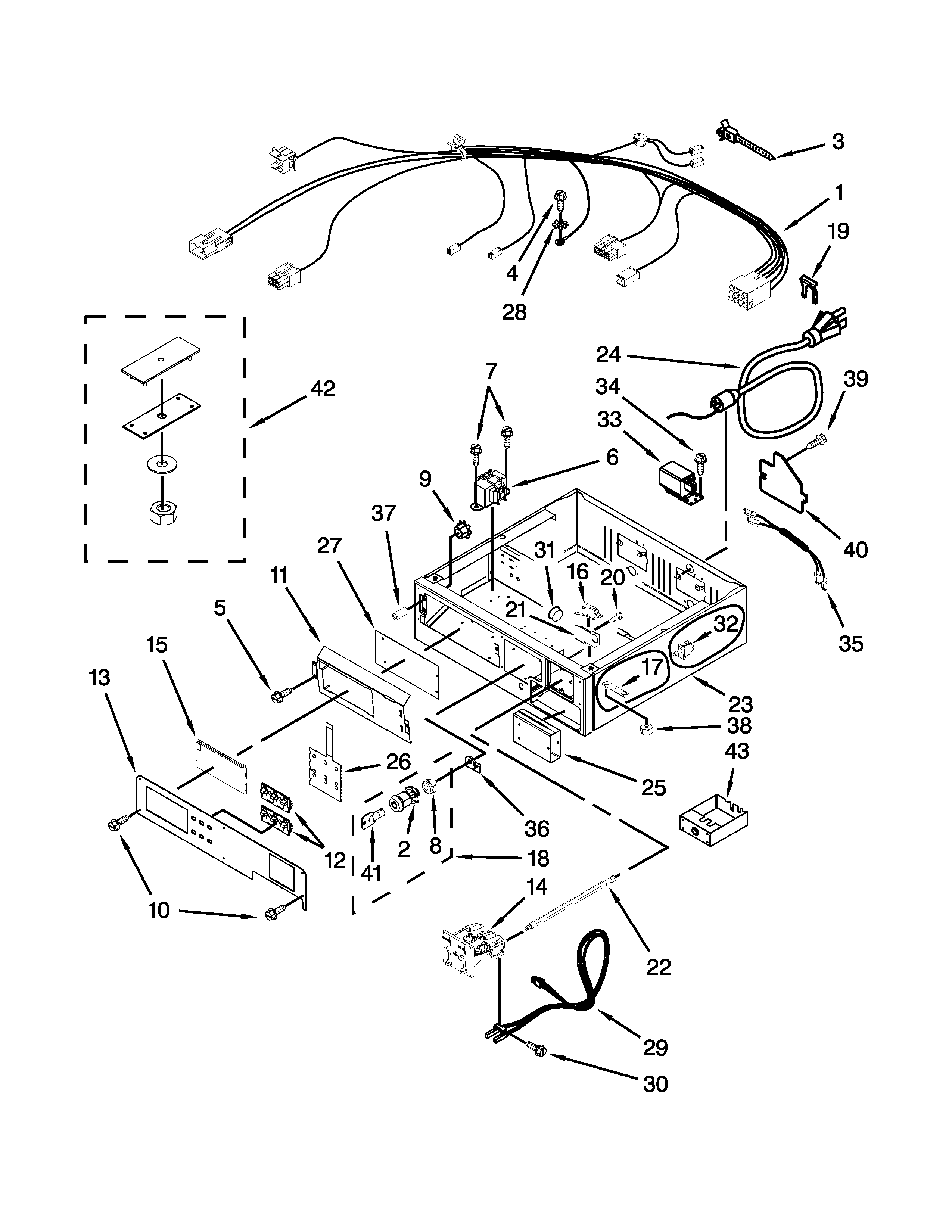 Control panel and separator parts