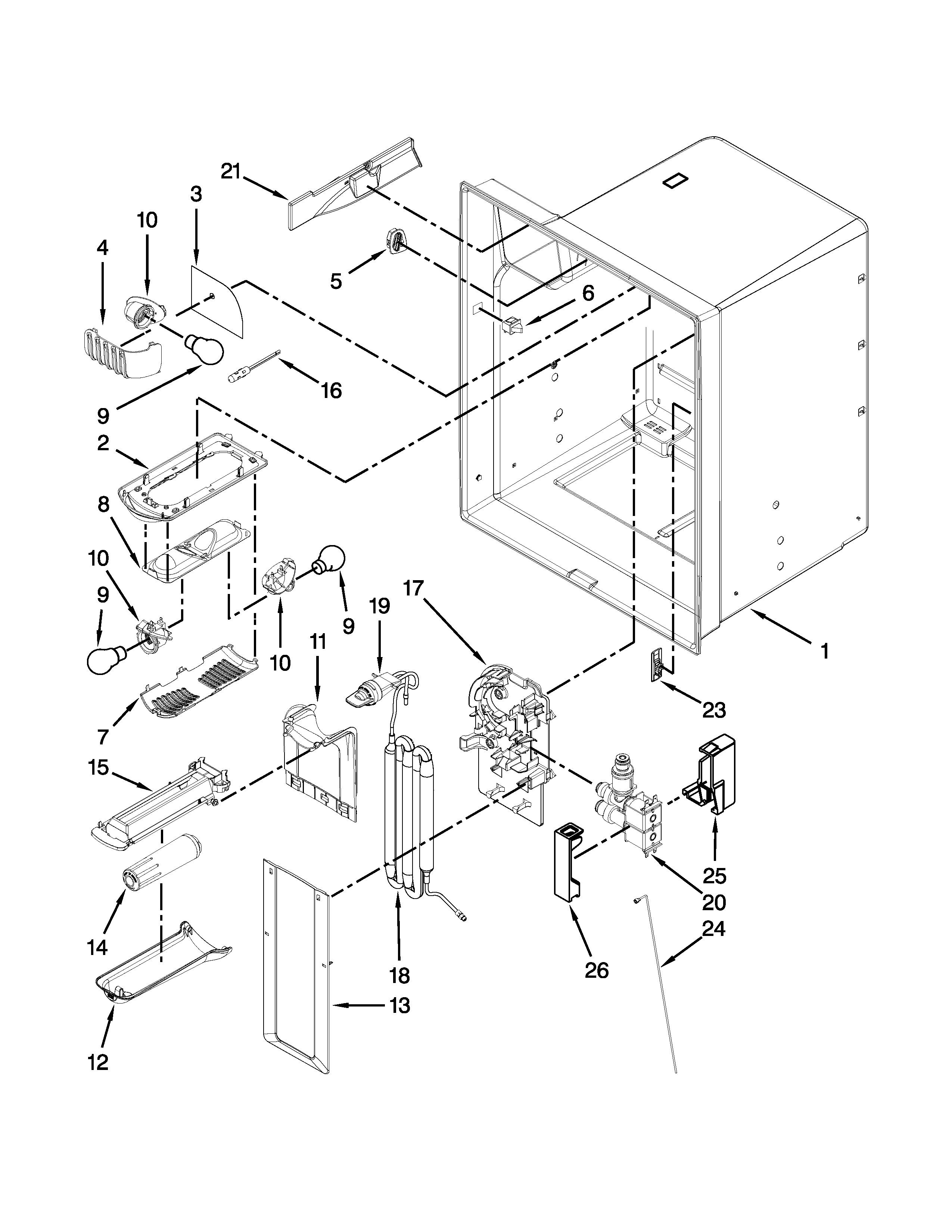 REFRIGERATOR LINER PARTS