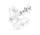 Amana AFI2538AEW4 motor and ice container parts diagram
