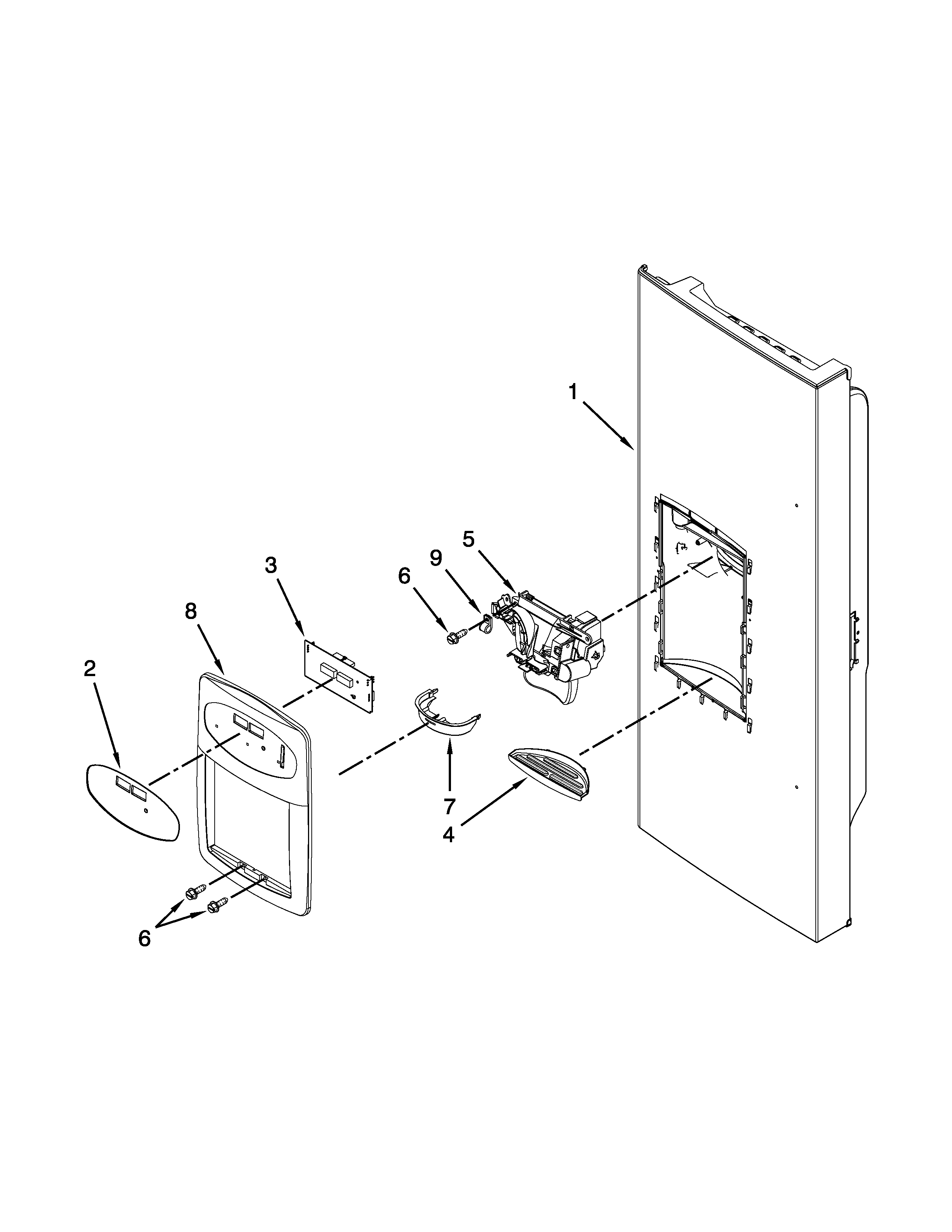 DISPENSER FRONT PARTS