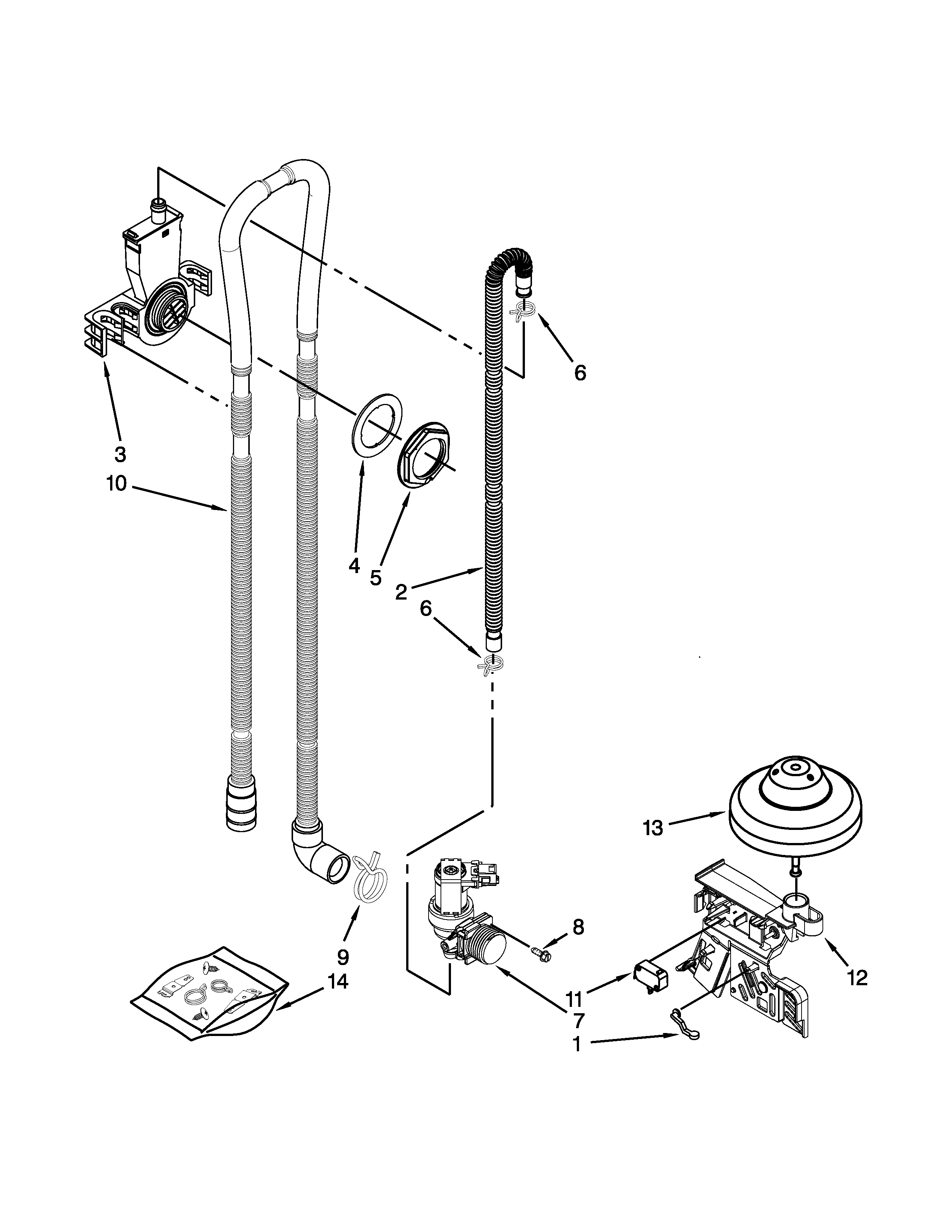Fill, drain and overfill parts