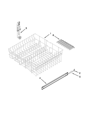 Upper rack and track parts