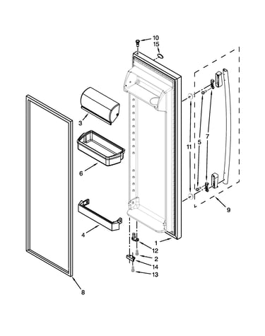 Refrigerator door parts