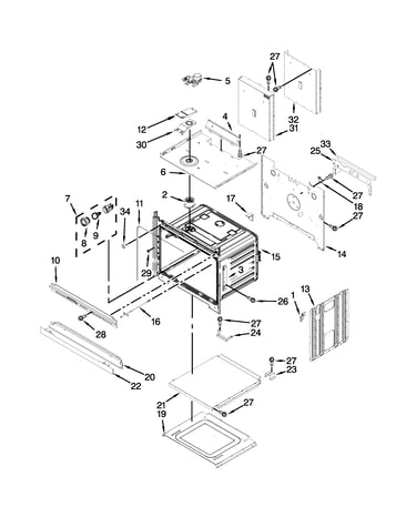 Upper oven parts