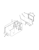 Lower oven door parts