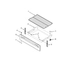 Whirlpool 4KWFC120MAW0 drawer and broiler parts diagram