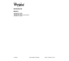 Whirlpool WRF560SFYM01 cover sheet diagram