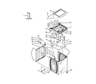 Whirlpool WTW8540BC1 top and cabinet parts diagram
