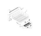 Whirlpool WDT710PAYB6 upper rack and track parts diagram