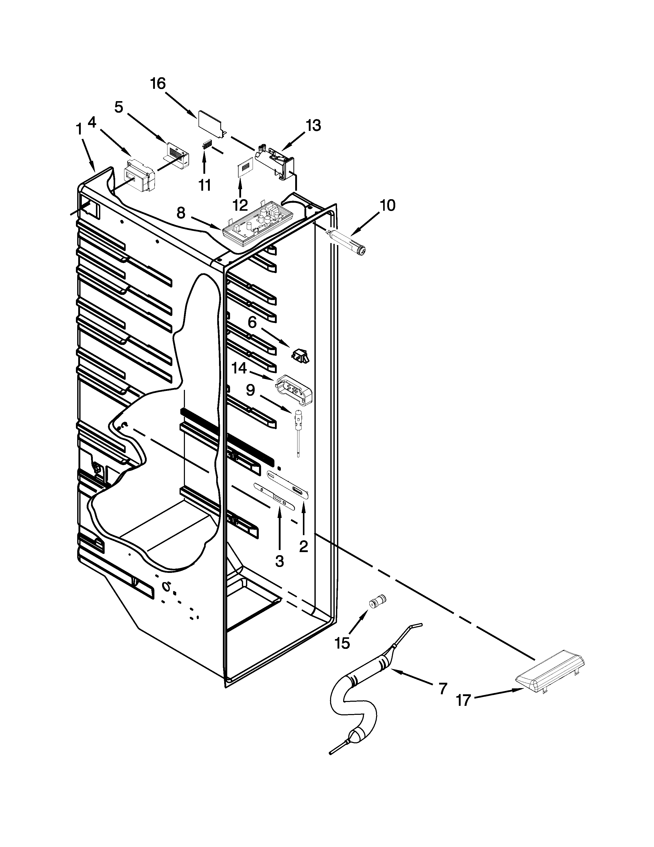 Refrigerator liner parts