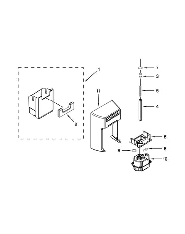 Motor and ice container parts