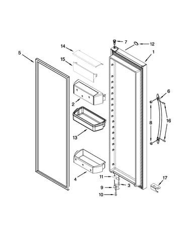 Refrigerator door parts