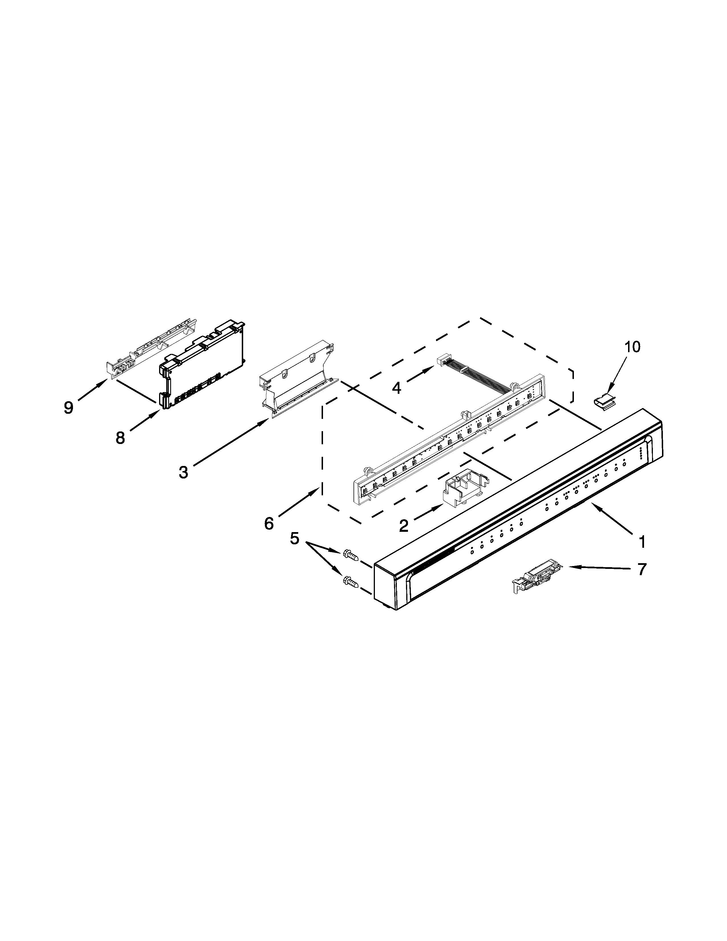 CONTROL PANEL AND LATCH PARTS