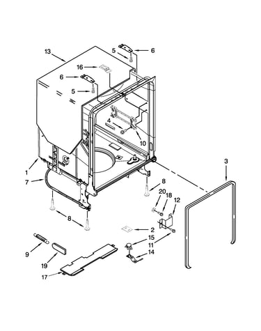 Tub and frame parts