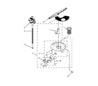 Whirlpool WDF530PLYW7 pump, washarm and motor parts diagram