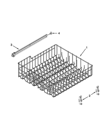 Upper rack and track parts
