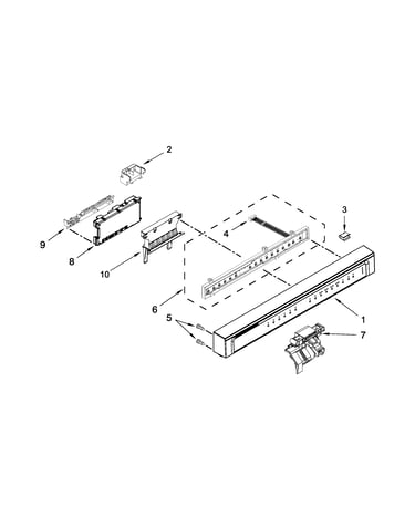 Control panel and latch parts