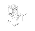Whirlpool 7WDF530PAYM7 tub and frame parts diagram