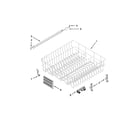 Whirlpool 7WDF530PAYM7 upper rack and track parts diagram
