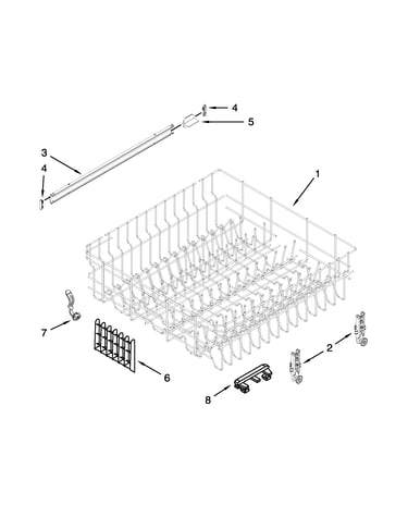 Upper rack and track parts