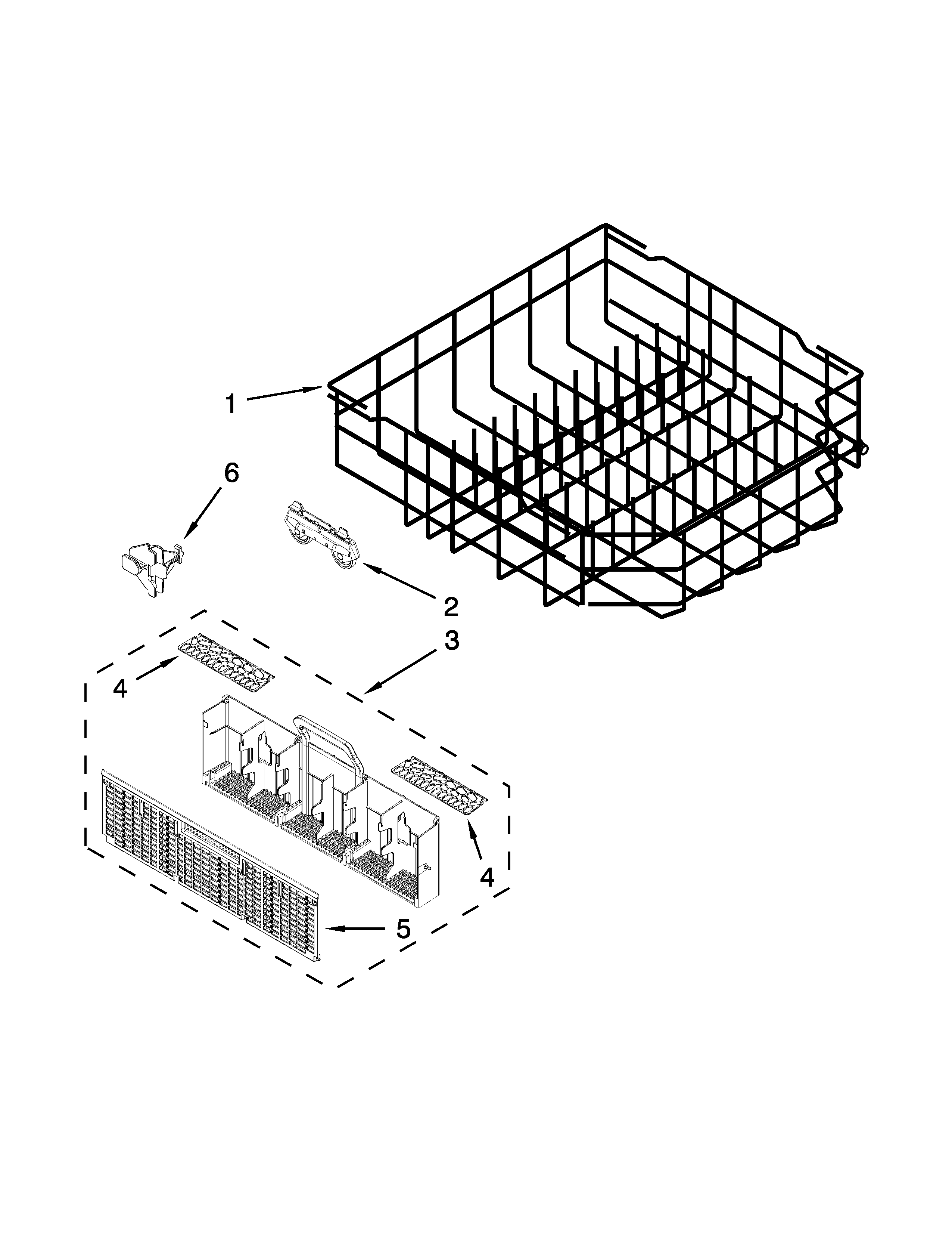 Lower rack parts