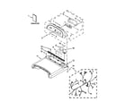 Whirlpool WED8500BC0 top and console parts diagram