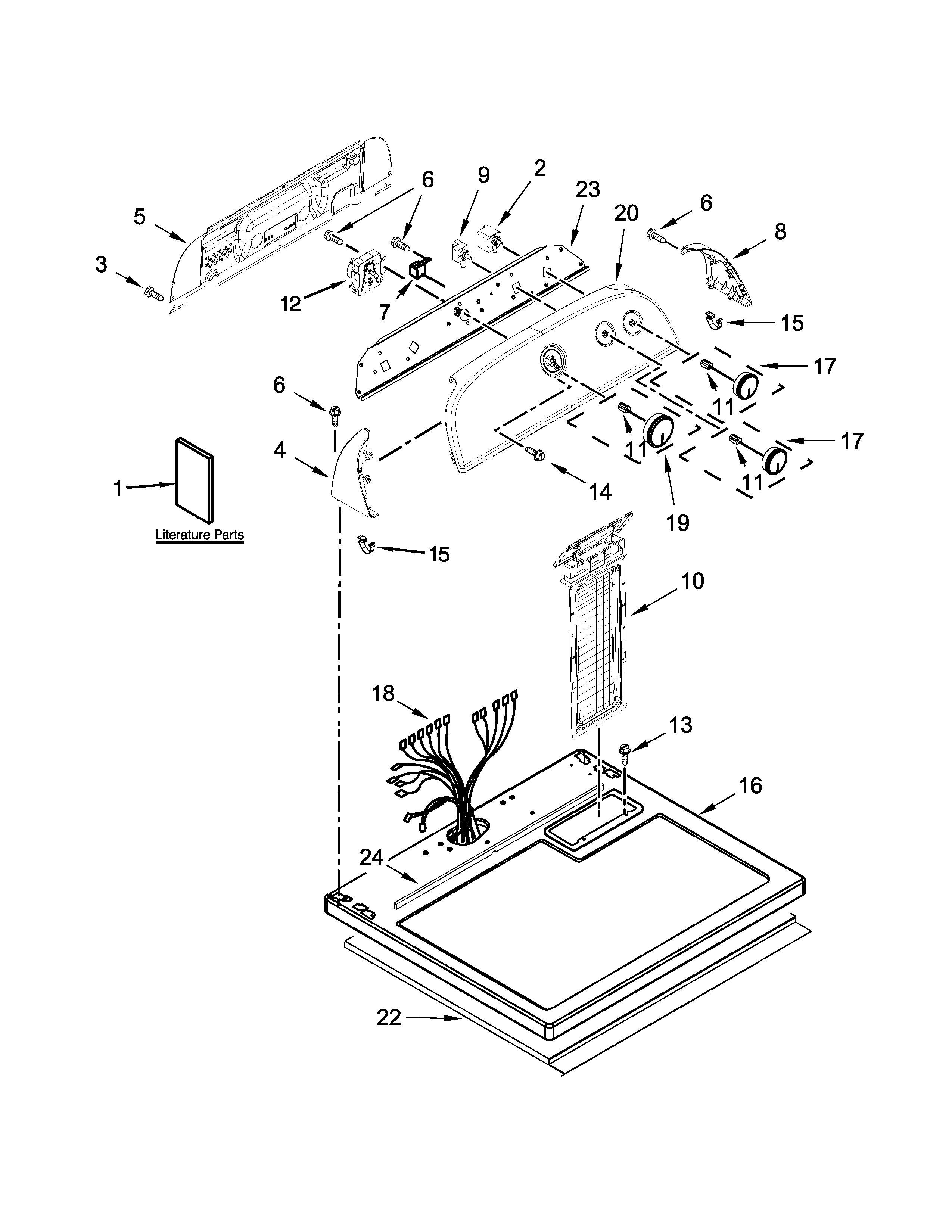 Top and console parts