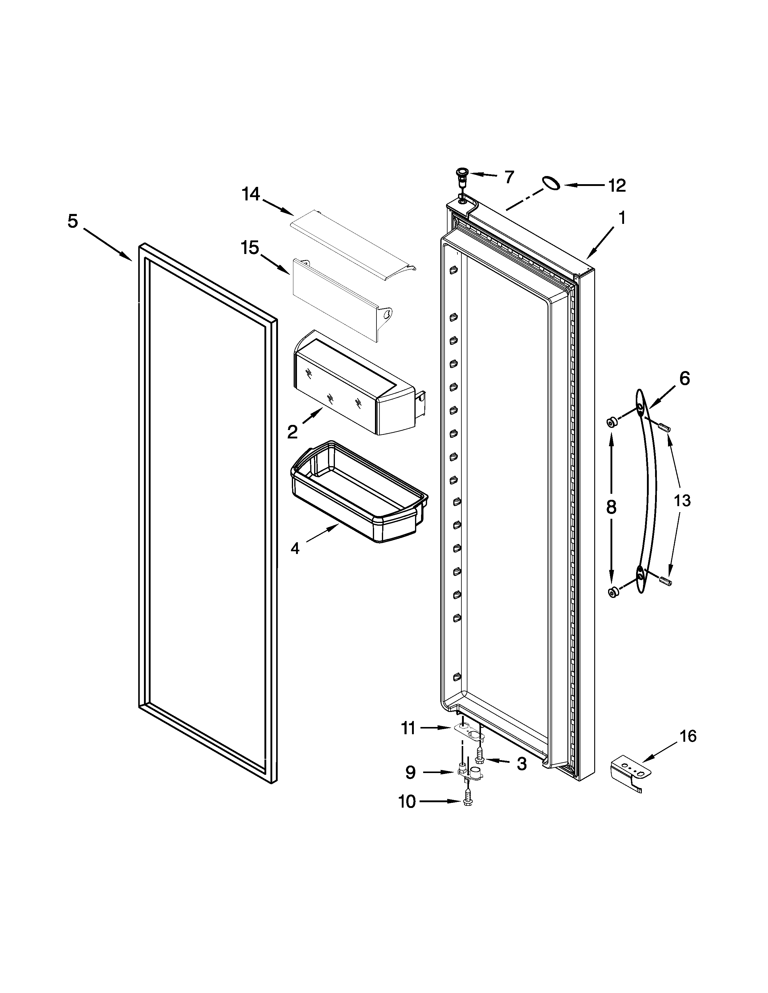 Refrigerator door parts
