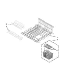 Upper and lower dishrack parts