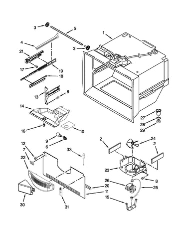 Freezer liner parts