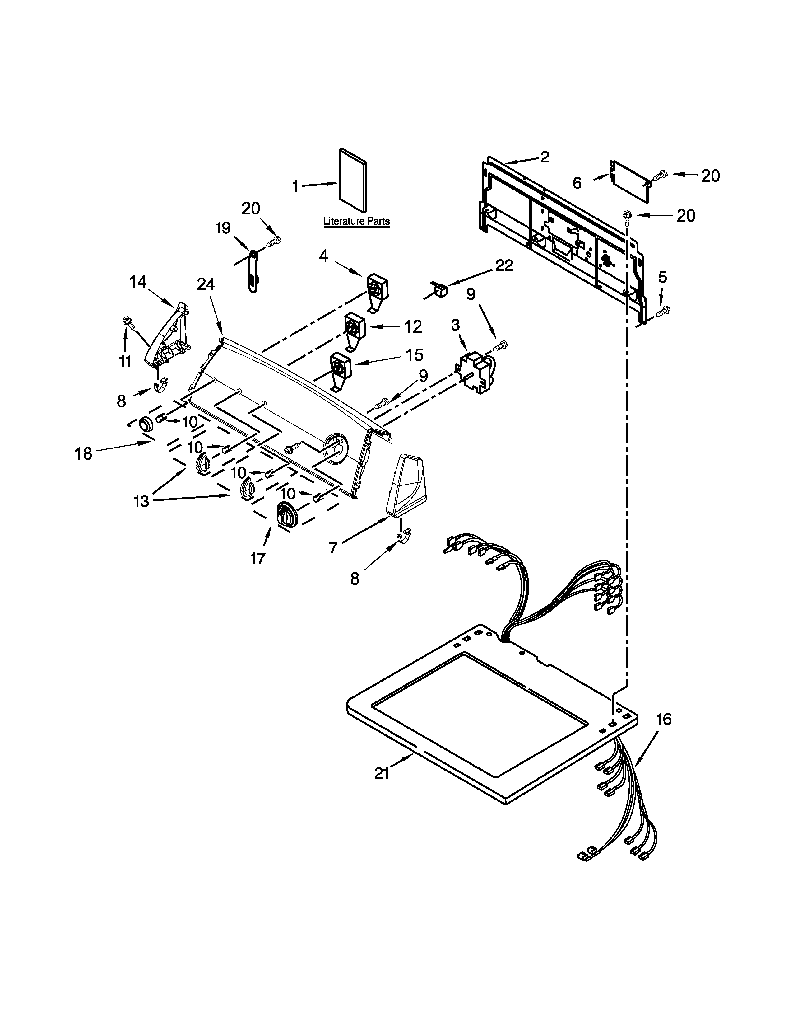 Top and console parts