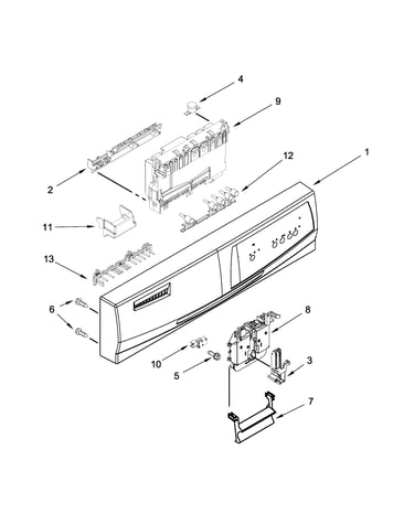 Control panel and latch parts
