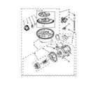 Whirlpool DU1015XTXB1 pump and motor parts diagram