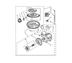 Whirlpool DU1015XTXB2 pump and motor parts diagram
