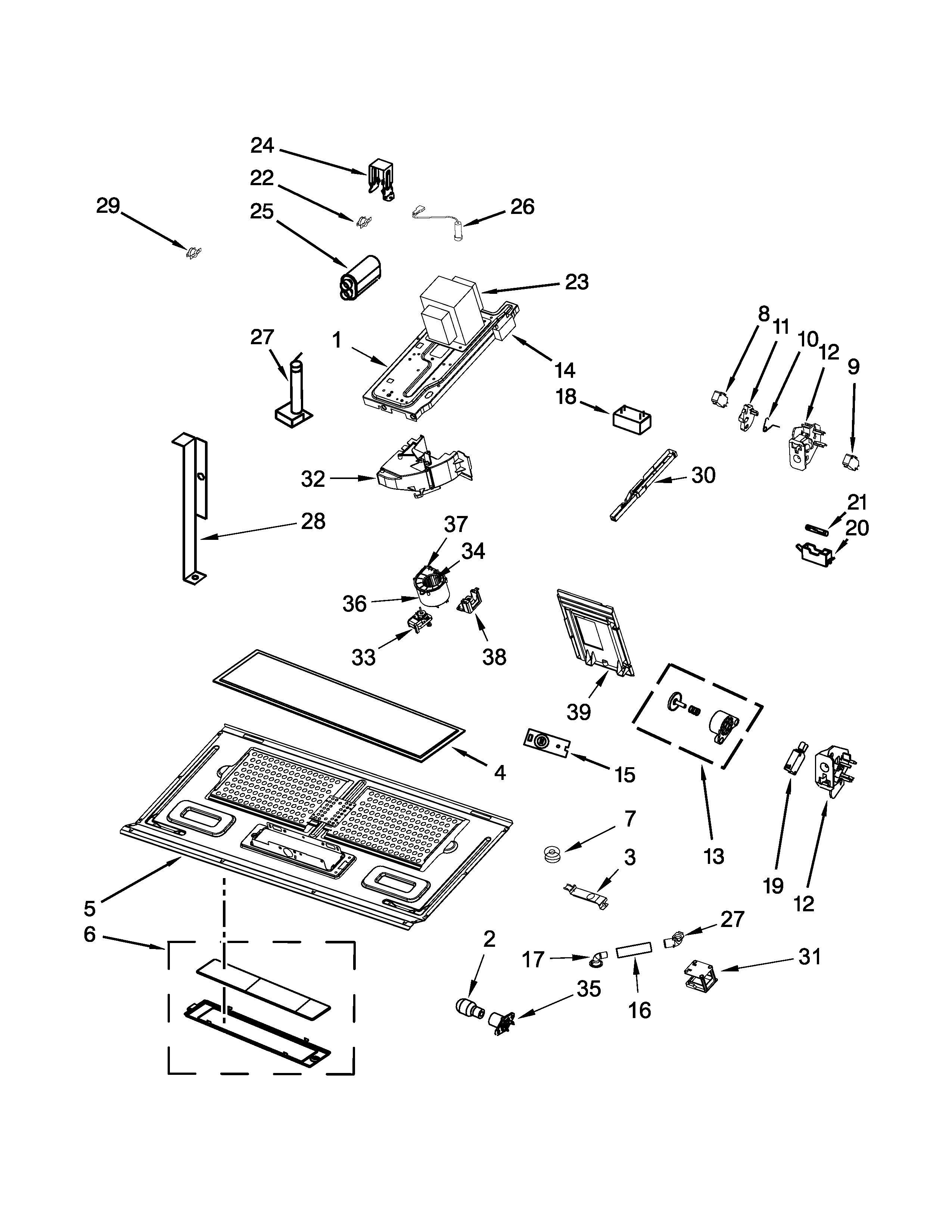 Interior and ventilation parts