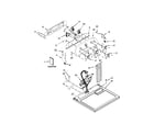 Whirlpool WED4890BW0 top and console parts diagram