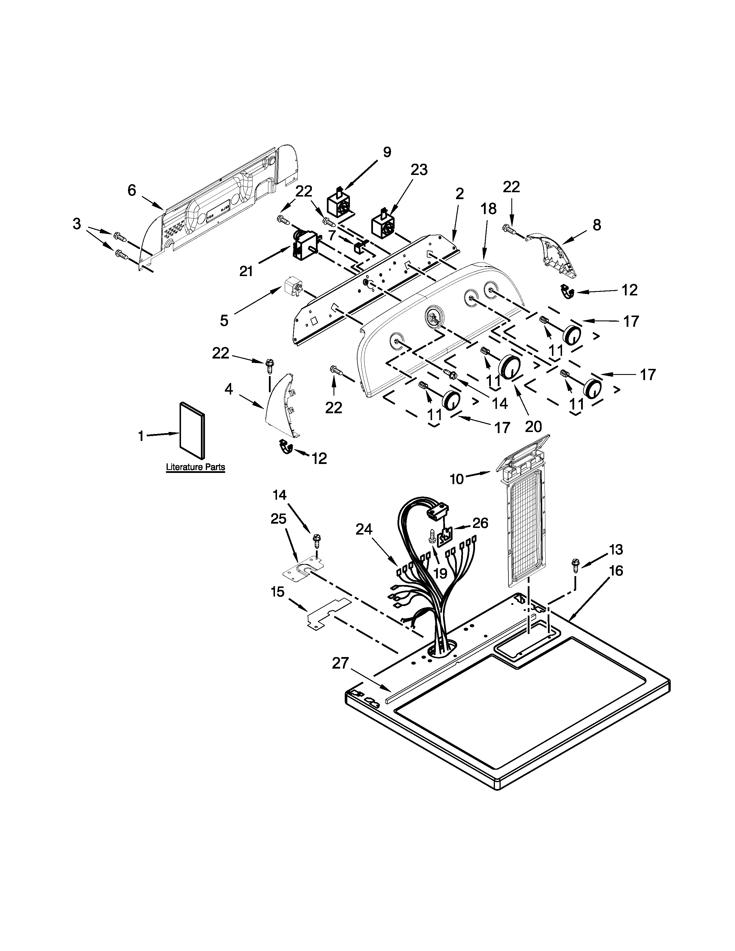 Top and console parts
