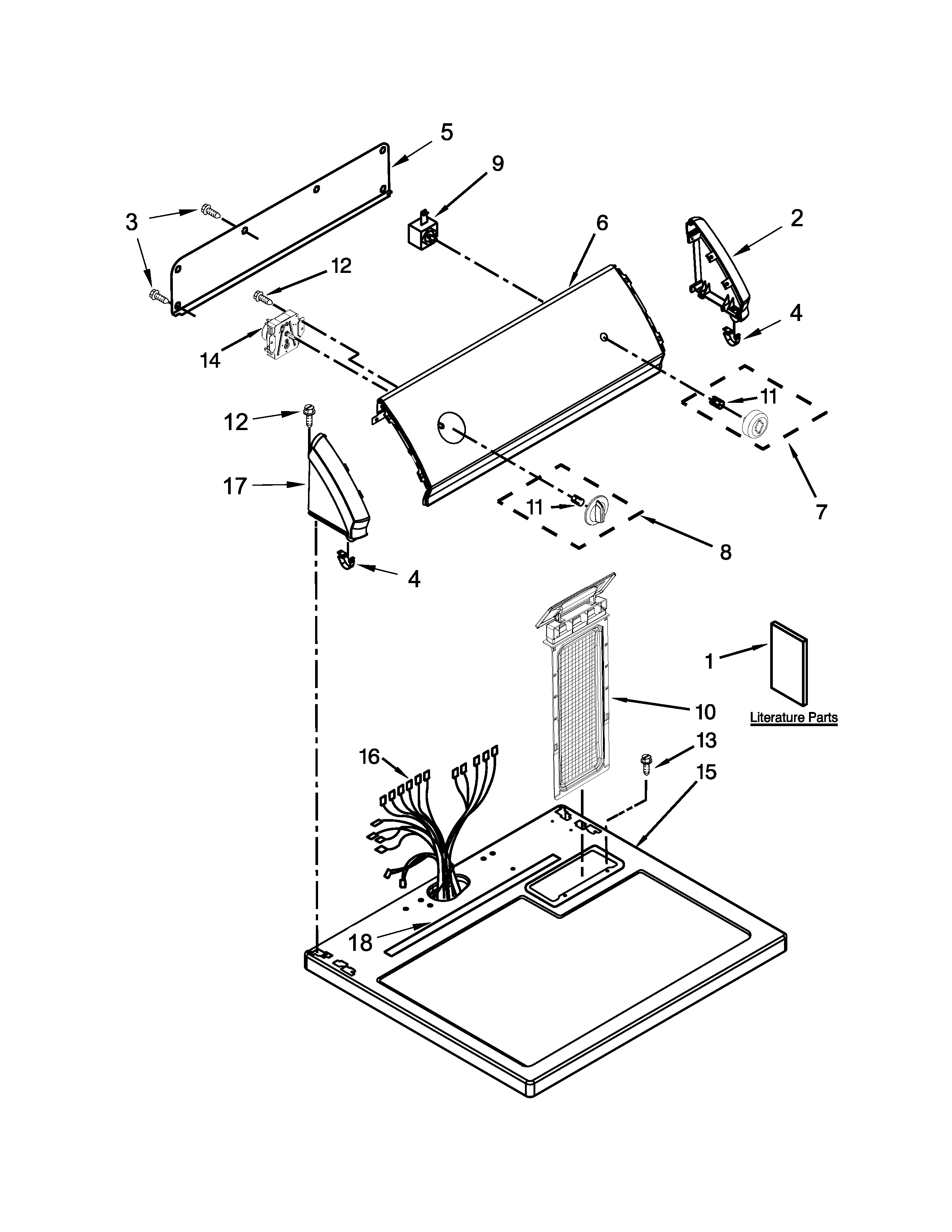 Top and console parts