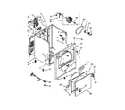 Whirlpool YWED4800BQ1 cabinet parts diagram