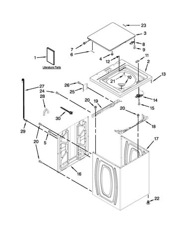 Top and cabinet parts
