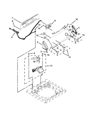Controls and water inlet parts
