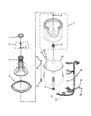 Basket and tub parts