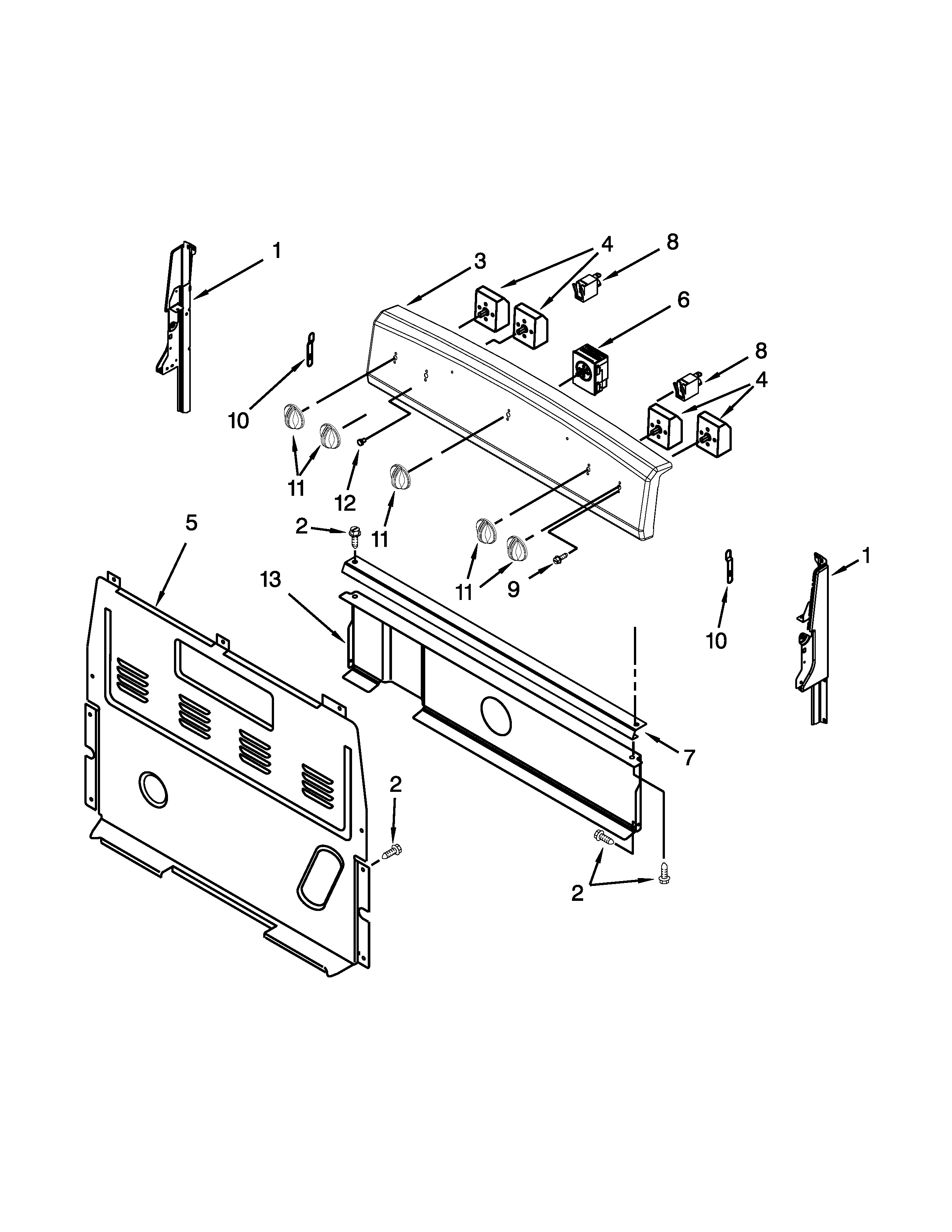 Control panel parts