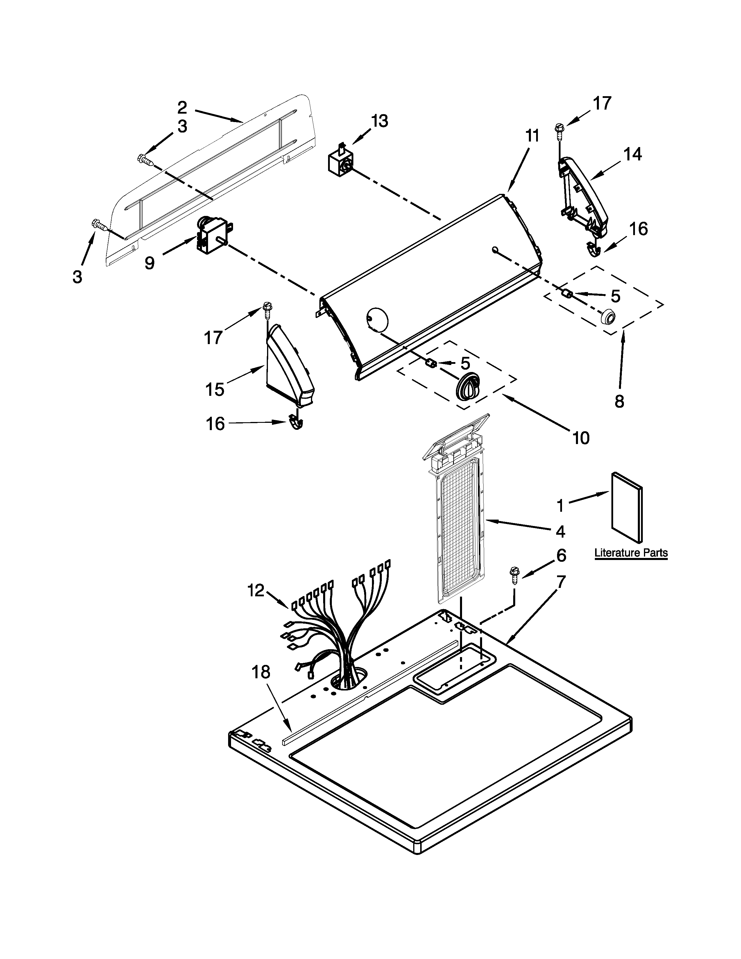Top and console parts